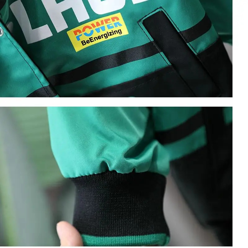 Kids Boys Racing Jackets Spring Autumn Baby Motorcycle Suit Fashionable Jacket for Childrens Casual Baseball Outwear Coat 241011