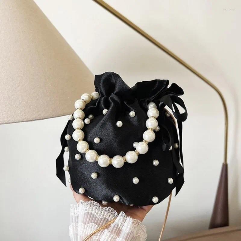 2025 NEW Totes Women's Messenger Bag European American Fashion Personalized Ins Foreign Style Chain Pearl Tide With Shoulder Bucket zhanyishengli