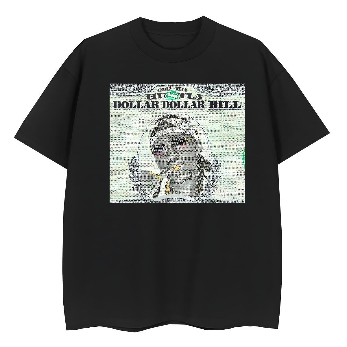 Brand Womens T Shirts 100% Cotton 230g Breathable Crew Neck High Street Hip Hop money Women Tshirts Female Cartoon Print Tees Shirts