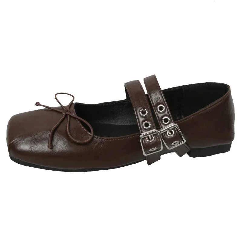 2025 new er Spring Women Mary Jane Fashion Square Toe Ladies Soft Sole Flats Womens Comfort Ballerinas Shoes 241014