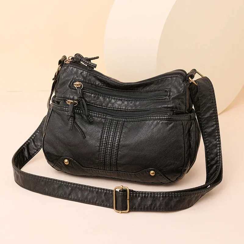 Denim Versatile Crossbody Bags Solid Zipper Womens Bag for Sale High Quality Sewing Thread High Capacity Shoulder Bag M241014