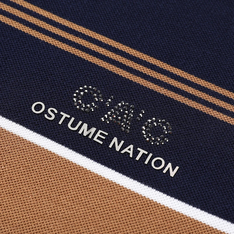 High end long sleeved hardcover letter printed polo shirt autumn item lapel T-shirt fashionable casual top 240930