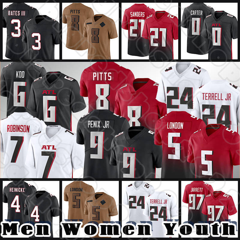 Kyle Pitts Football Robinson Jerseys Drake London Atlantaes Falcones Kirk Cousins Lorenzo Carter Younghoe Koo Jessie Bates Michael Penix Jr Grady Jarrett Sanders