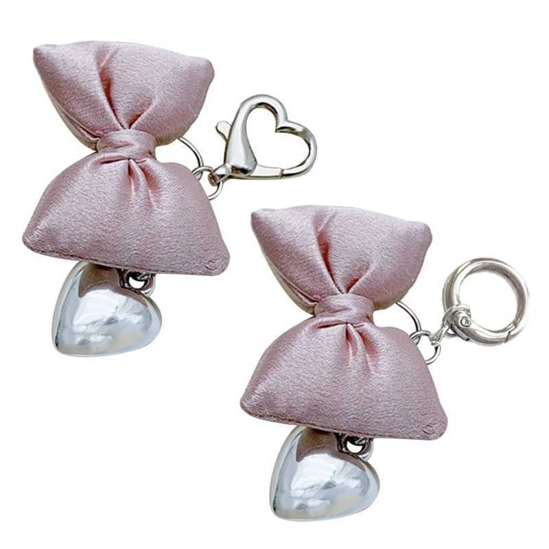 Cute bow keychain charm keychain charm simple phone leak proof hanging rope decoration perfect gift for friends Y241014