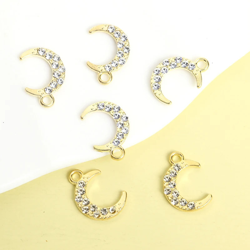 20pcs s Decor Crescent Shape Charms for DIY Muslim Islam Ramadan Jewelry Simple Trendy Necklace Earrings Moon Pendants 241010