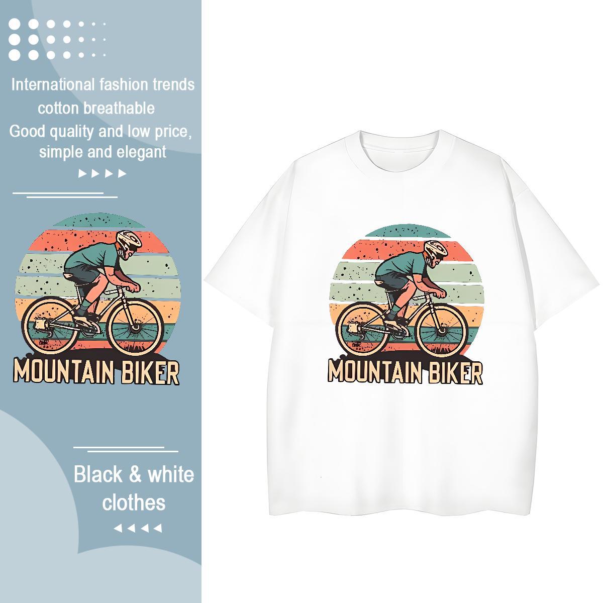 2024 Designer T shirt 100% Cotton 230g Short sleeve Soft Casual Beach bicycle Womens Tshirts Designer Nice Cartoon Printing L-4XL Tops Tees