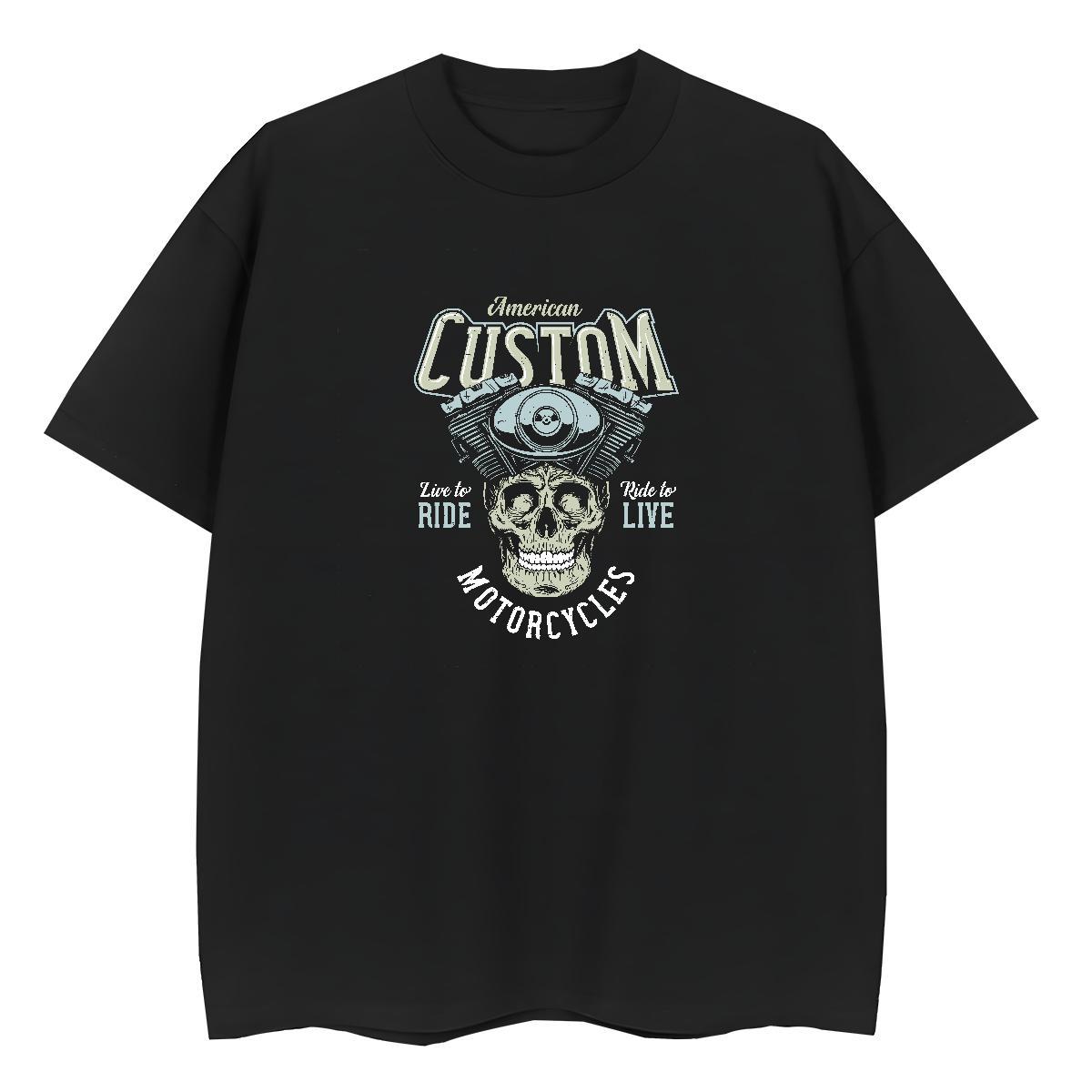 2024 T shirt 230g Pure Cotton Breathable Short Sleeve Home Outdoor skull Womens Tshirts Wholesale Skull Wear