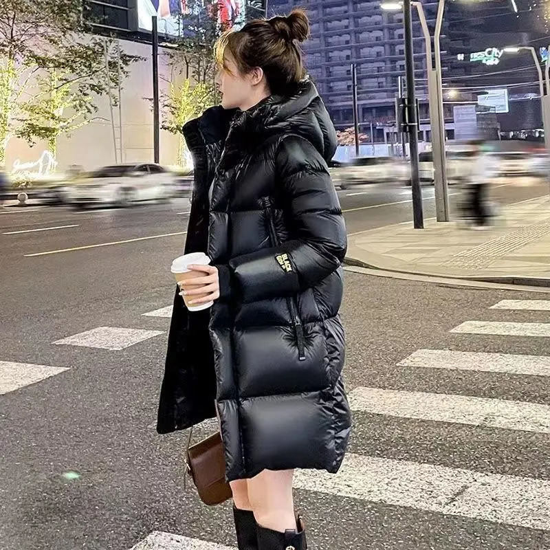 Winter Thickness Down Cotton Jacket Women Long Warmth Fluffy Puffer Coat Hooded Female Fashion Parkas Snow Outwear 241008