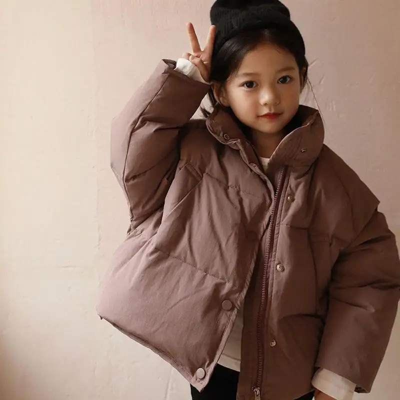 Winter Children Down Jacket Thicken Warm Kids Coats Fashion Loose Boys Clothes White Duck Girls Outerwear Korean Outfit 241011