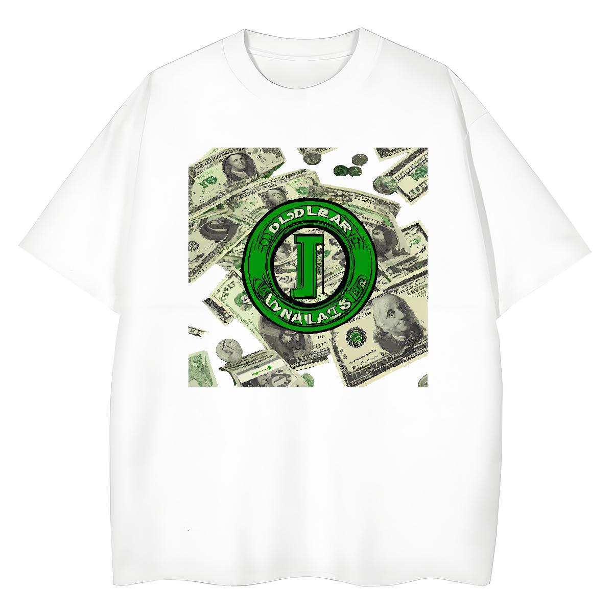 Brand Women T Shirts 100% Cotton 230g Breathable Crew Neck Spring Summer money Womens Tshirts Loose fit DIY Anime Printed Top Shirts