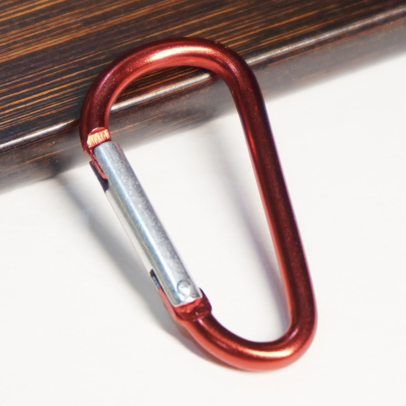 Heavy Duty 7mm Wire Carabiner Clip - D-Type Design Model 8 for Outdoor Activities