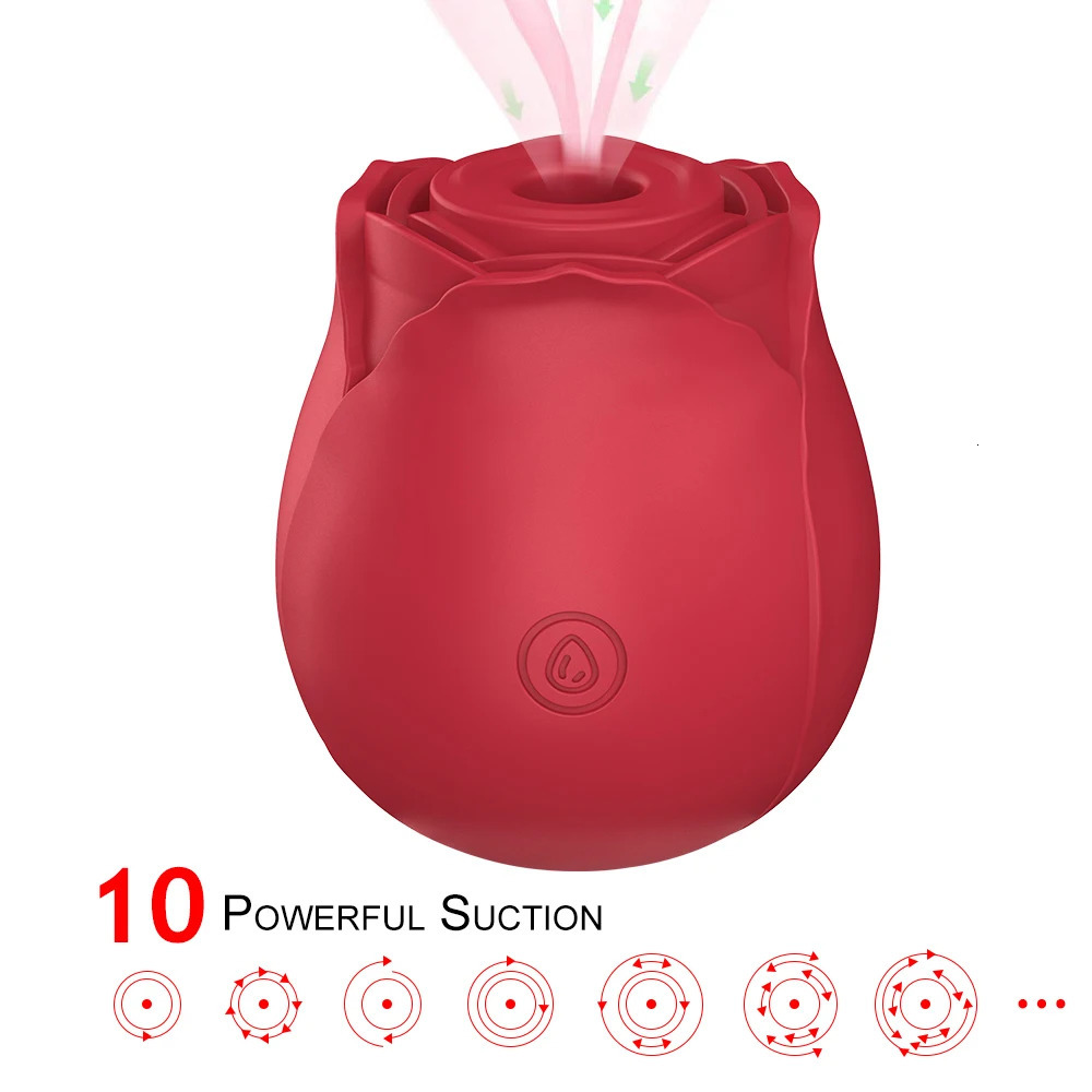Rose Shape Vagina Sucking Vibrator Nipple Sucker Oral Sex Licking Clitoris Stimulator Powerful Intimate Goods Sex Toys for Women 241010