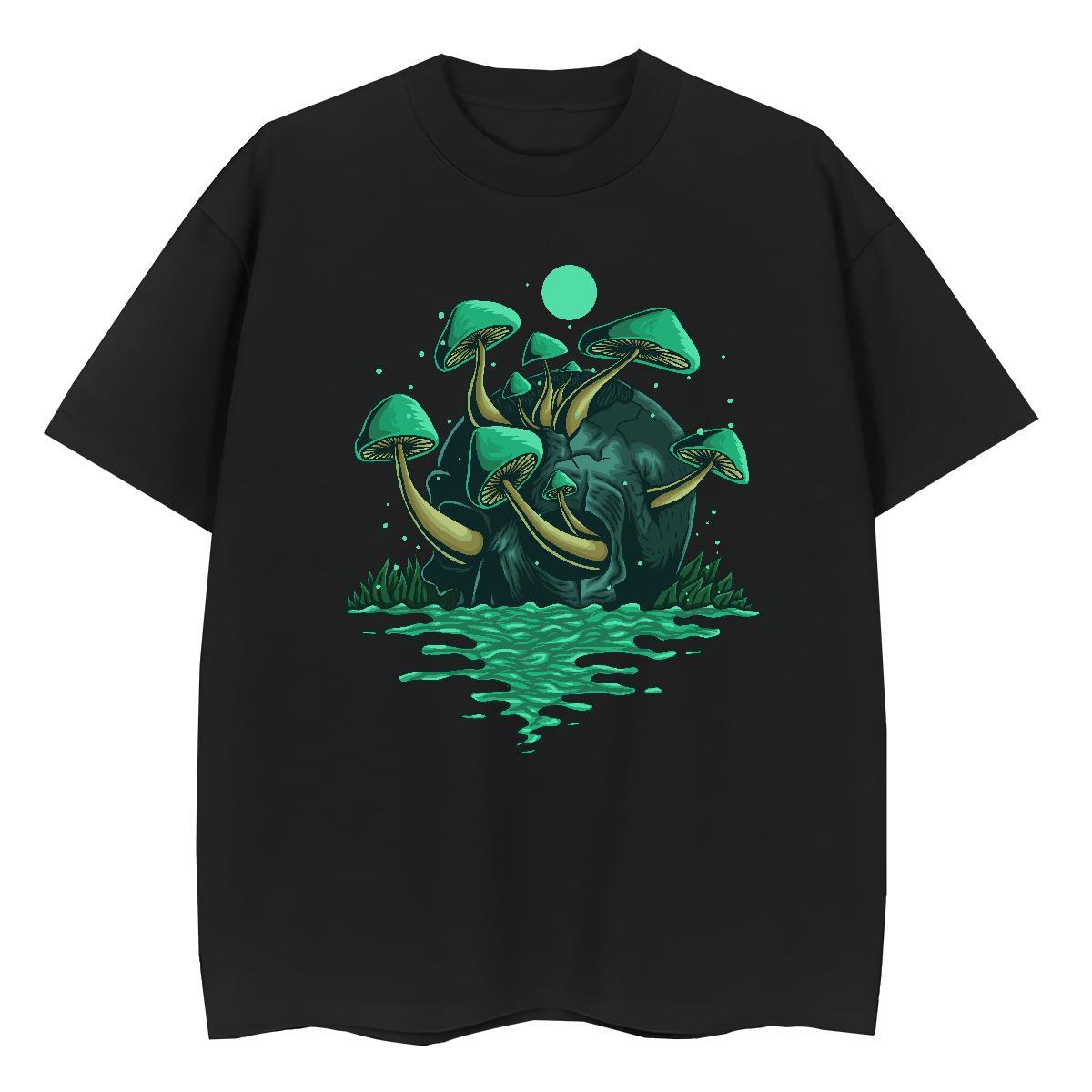 2024 Casual T-Shirts for Women 230g Cotton O Neck Short Sleeves Sport skull Woman Tshirt Popular Cartoon Anime Top Tees