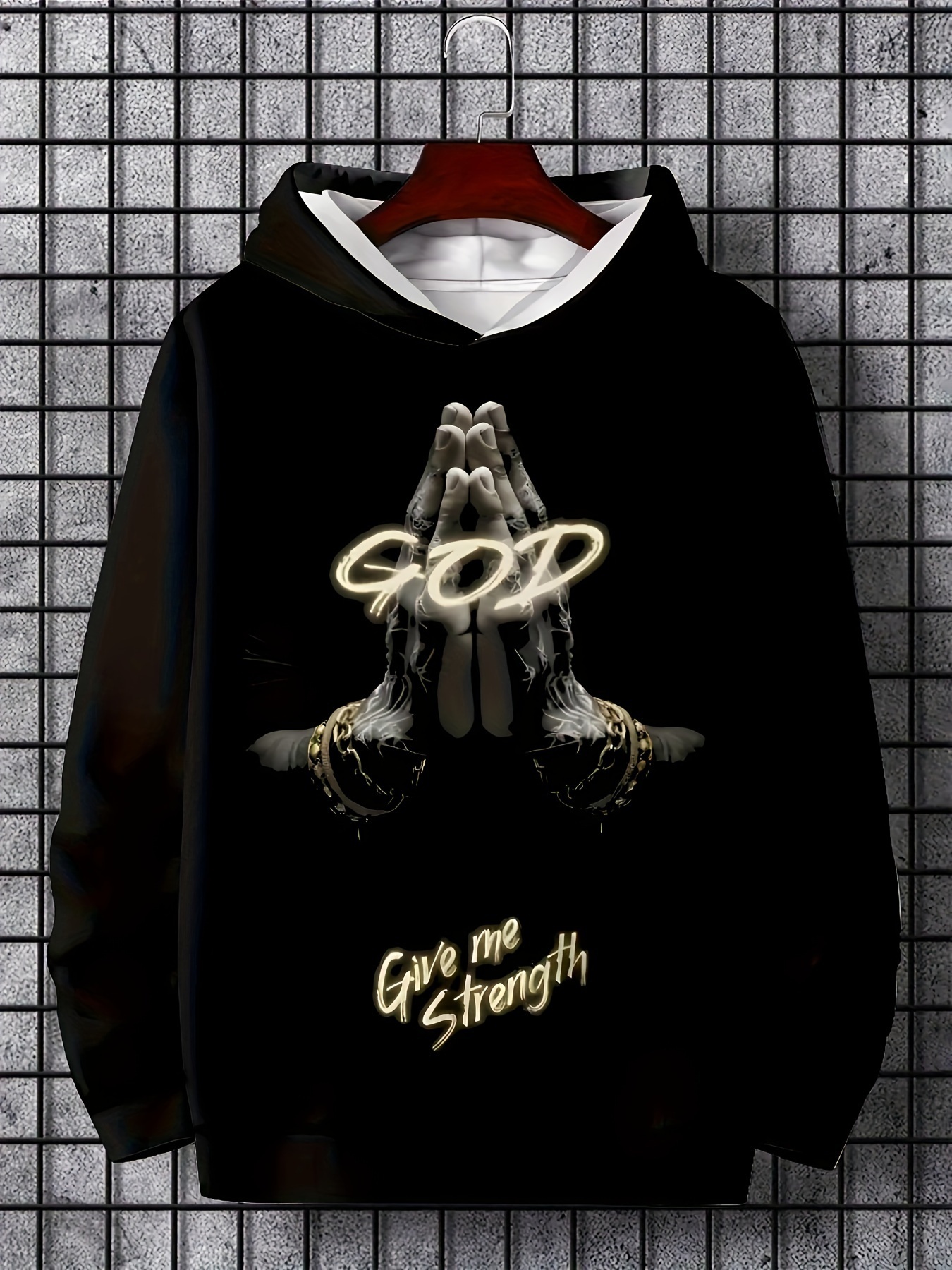 Men's 3D Printed Hoodie - Casual Pullover with Kangaroo Pocket, Long Sleeve, Polyester Blend, Perfect for High Design Sweatshirt