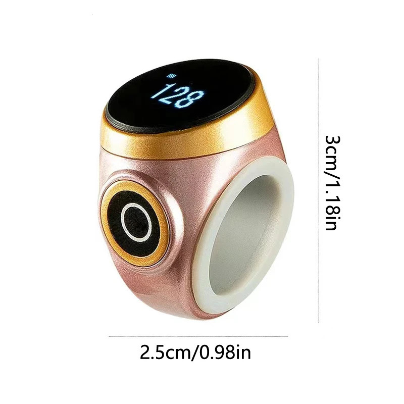 Smart Tasbih Tally Counter Ring For Muslims Zikr Digital Tasbeeh Prayer Time Reminder 241014