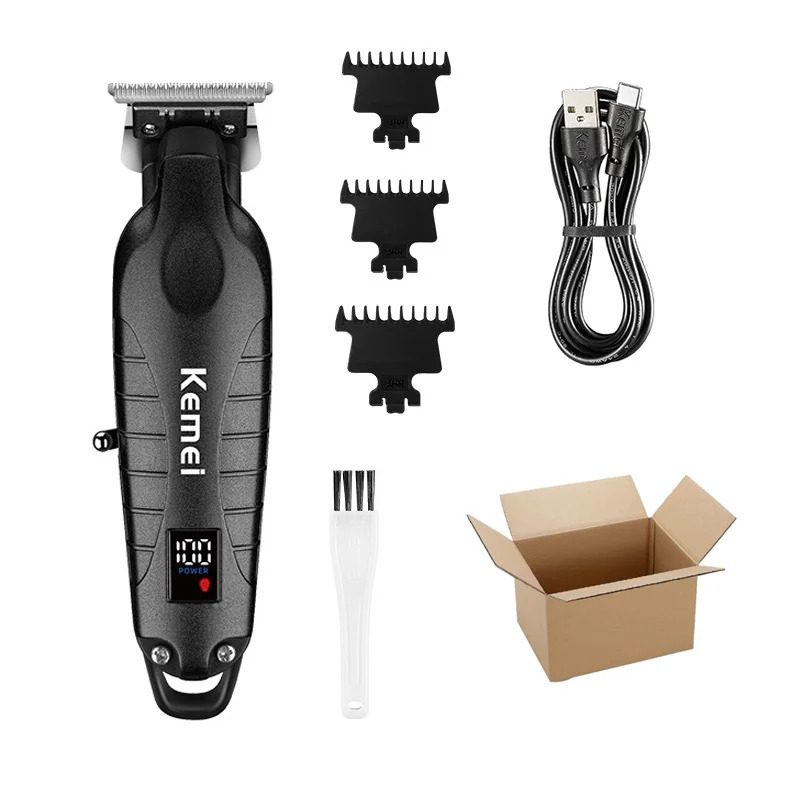 Kemei KM-2293 Hair Clipper Professional Electric Rechargeable Barber Trimmer Cordless Trimmer Type-c Zero Gapped Cutting 241014
