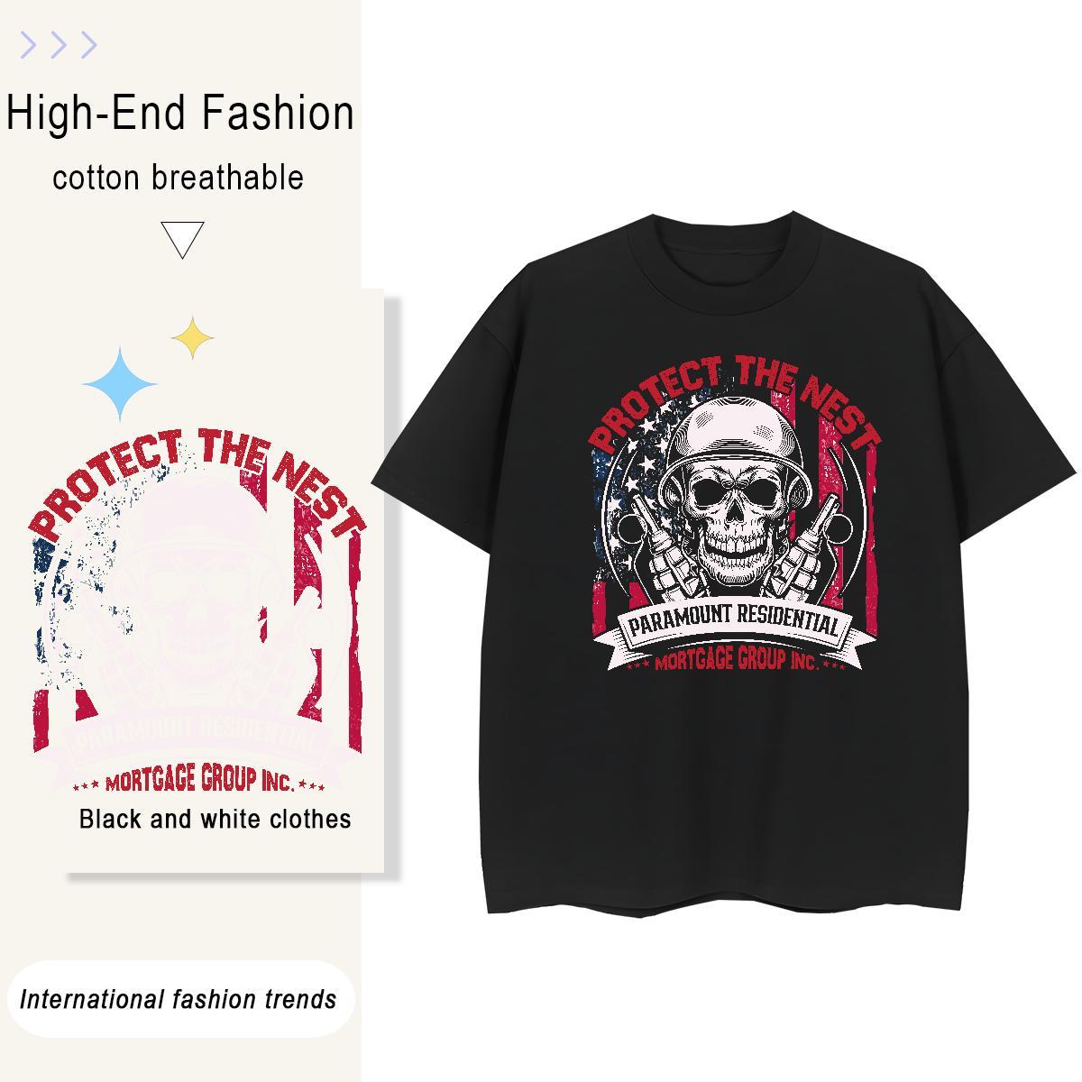 2024 DIY Women T Shirts 230g Cotton Round Neck Short Sleeve Sport skull Womens Tshirts Popular Custom Print Oversized Tops Tees