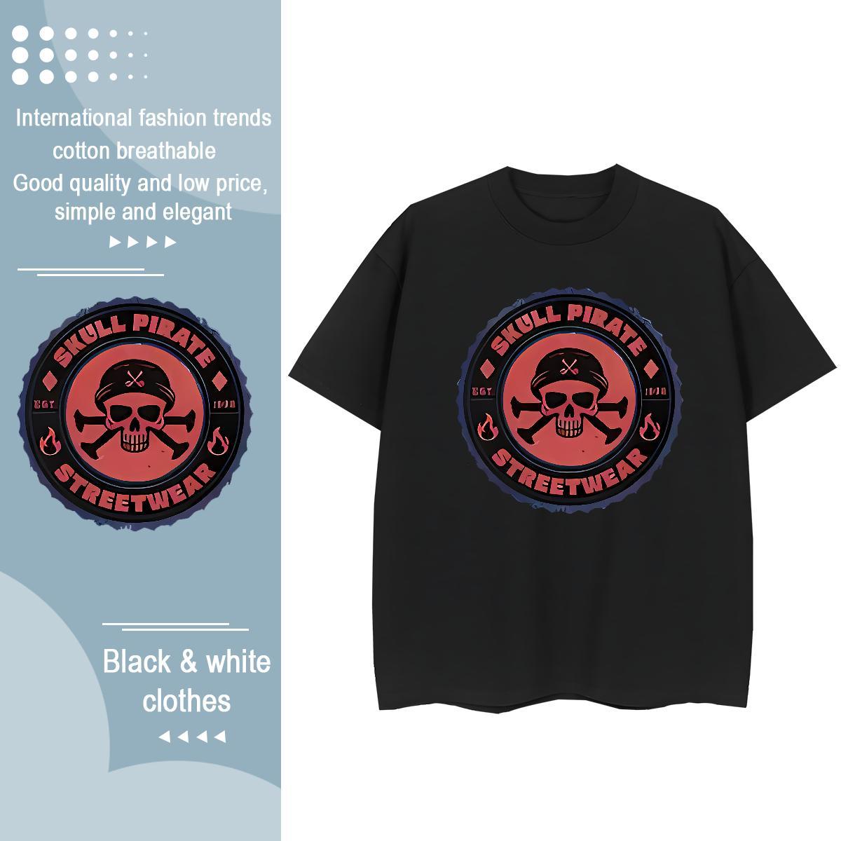 New Women T Shirts 230g Pure Cotton Short Sleeve O-Neck Hip Hop halloween Lady T shirt Soft DIY Anime Clothings