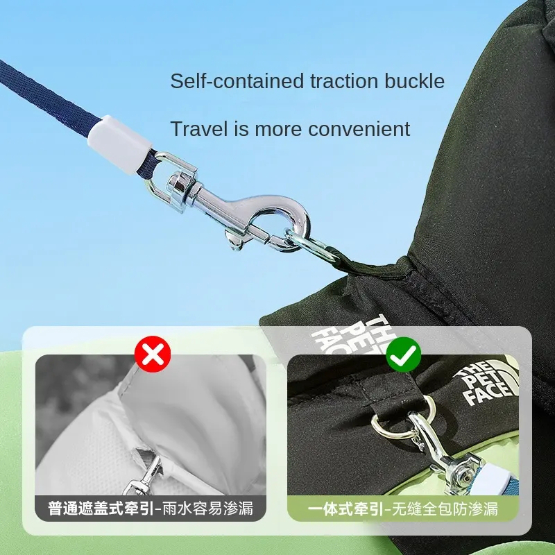Full-Coverage Dog Raincoat, Full Wrap Design for Full Protection, Super Lightweight, Comfortable Dog Rain Jacket for Teddy Bears, Features Detachable 