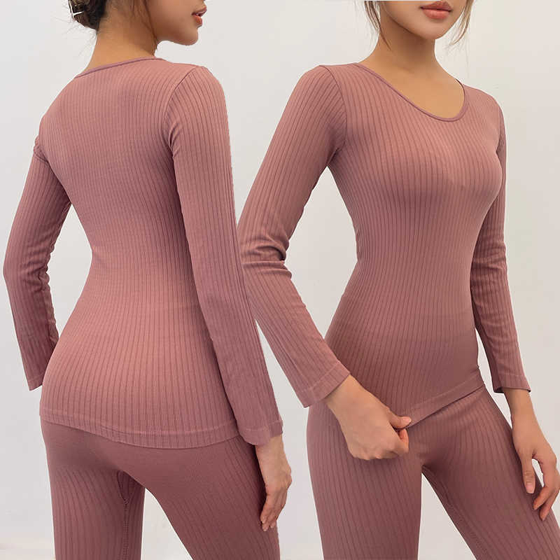 Women's Thermal Underwear Womens Hot Underwear Winter Dress Seamless Thick Warm Underwear Womens Hot Underwear Set Womens Underwear Set 2-piece 2