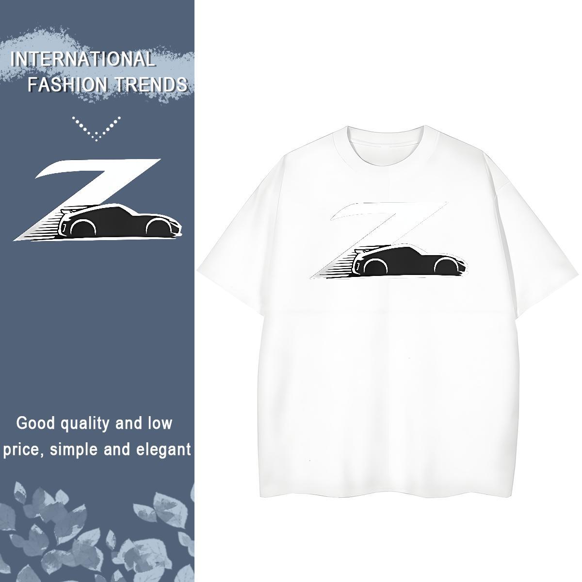 New T Shirts Women 230g 100% Cotton Crew Neck Daily Outfit car Unisex Tshirts Loose Custom Print Plus Size Tops