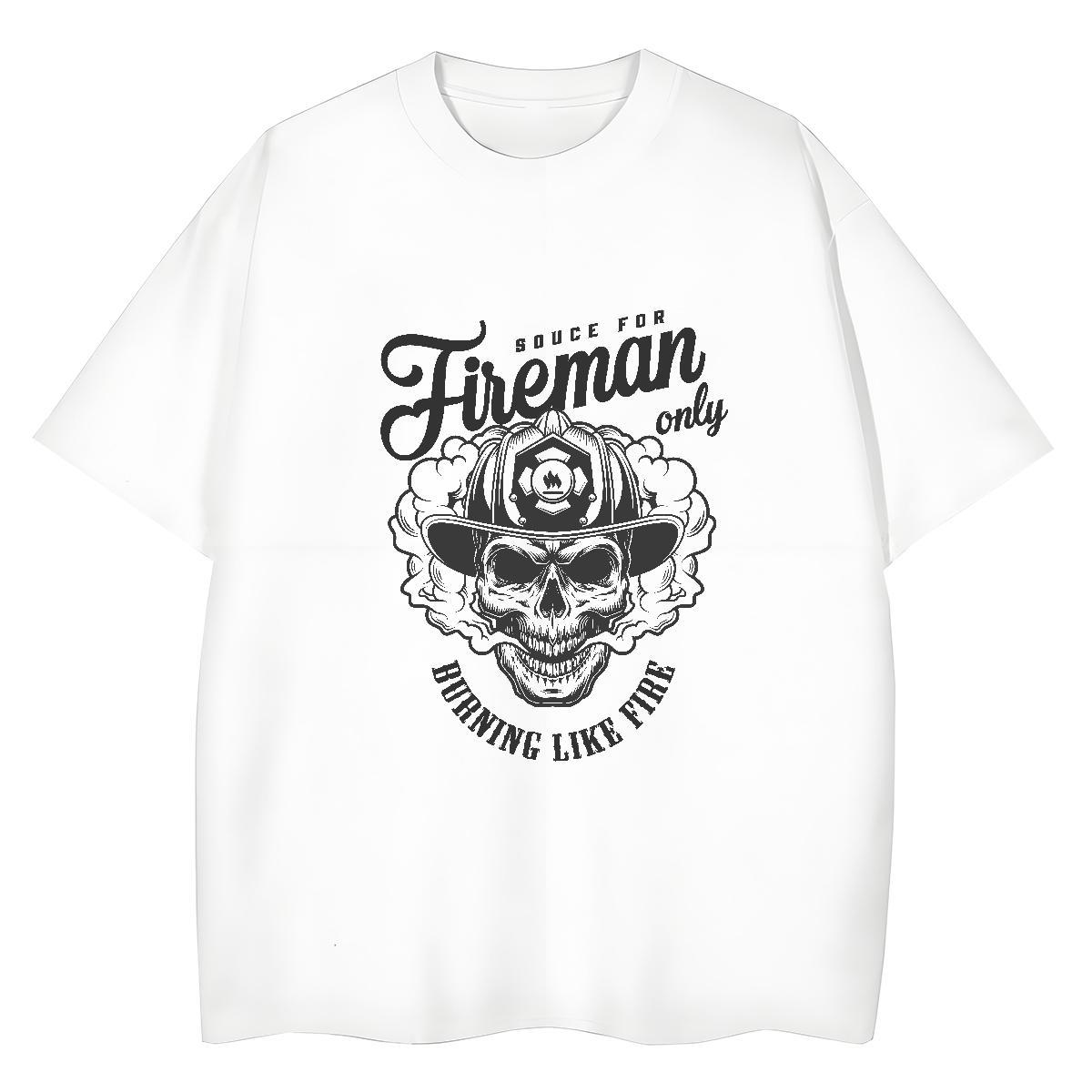 Factory Direct T Shirt For Woman 230g Pure Cotton Breathable Short Sleeve Hip Hop Street skull Women Tees 5A White Plus Size Tee Shirt