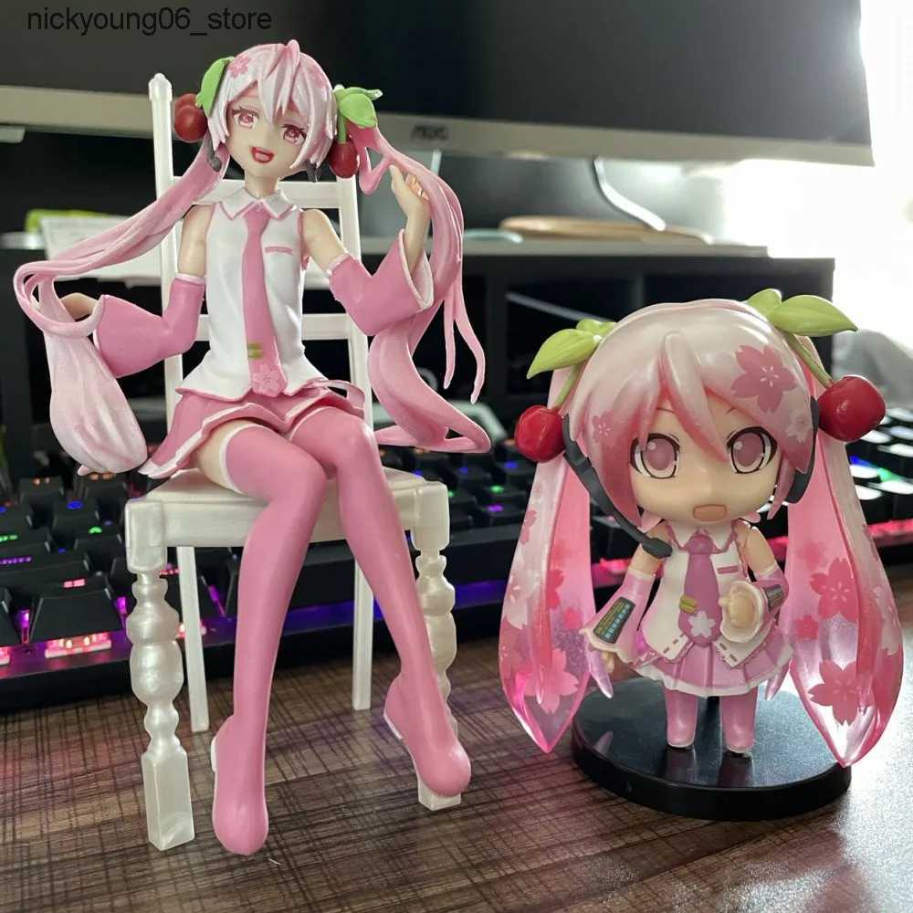 Action Toy Figures New Japanese Anime sakura miku Figure Sexy Character Ornaments chair Kawai Car Decoration Collectible Model Birthday Gift L240910
