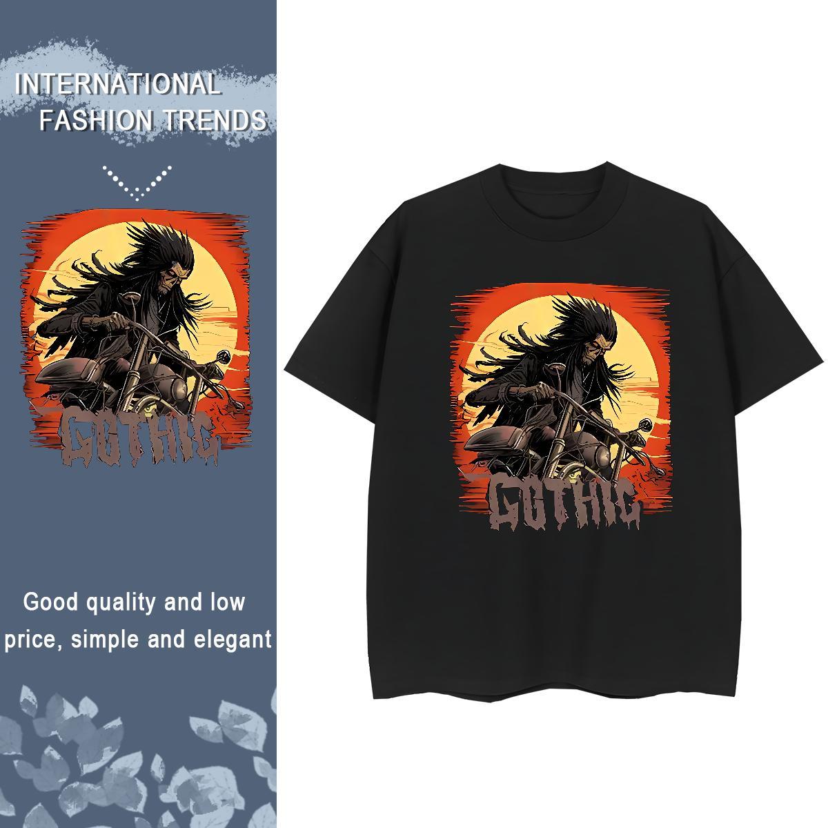 Factory Direct T Shirts Women 230g Cotton Breathable Crew Neck Hip Hop Street skull Couples T Shirts Brand Skull Top Shirts