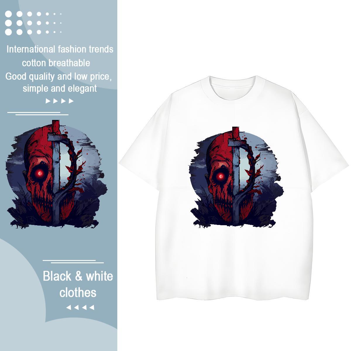 2024 Designer T Shirt For Woman 230g Pure Cotton Breathable Short Sleeve Summer Casual skull Woman Tshirt Wholesale Customized Tees