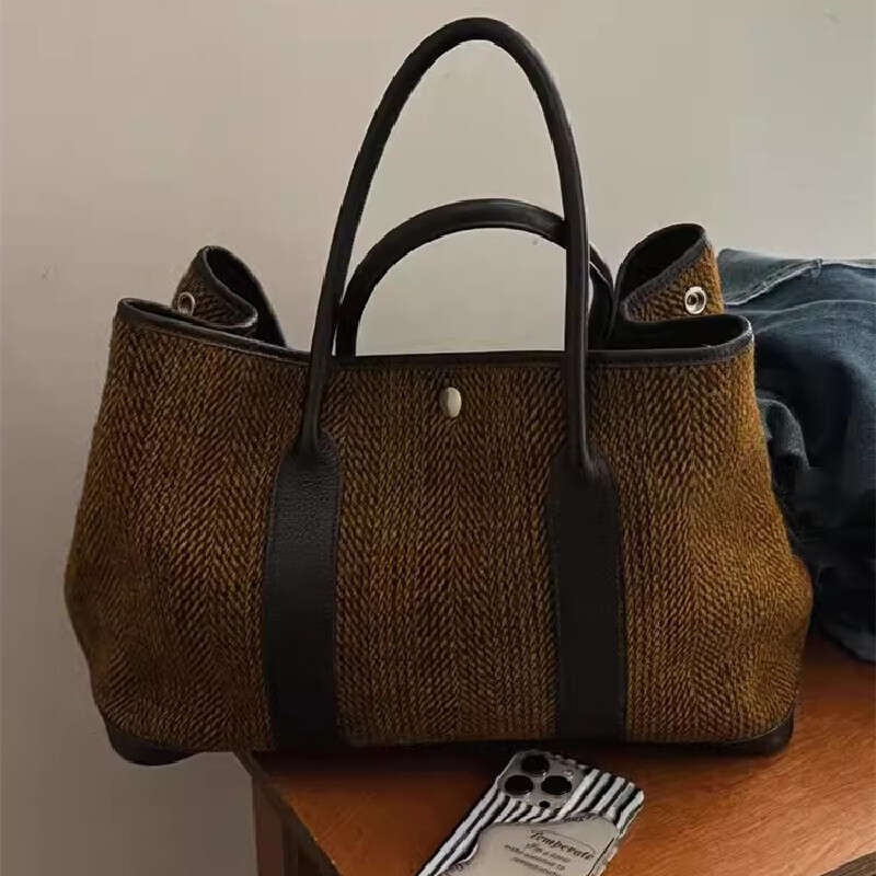 New Woven Fashion Casual Tote Commuter Shoulder Personalized Large Capacity Women's Bag