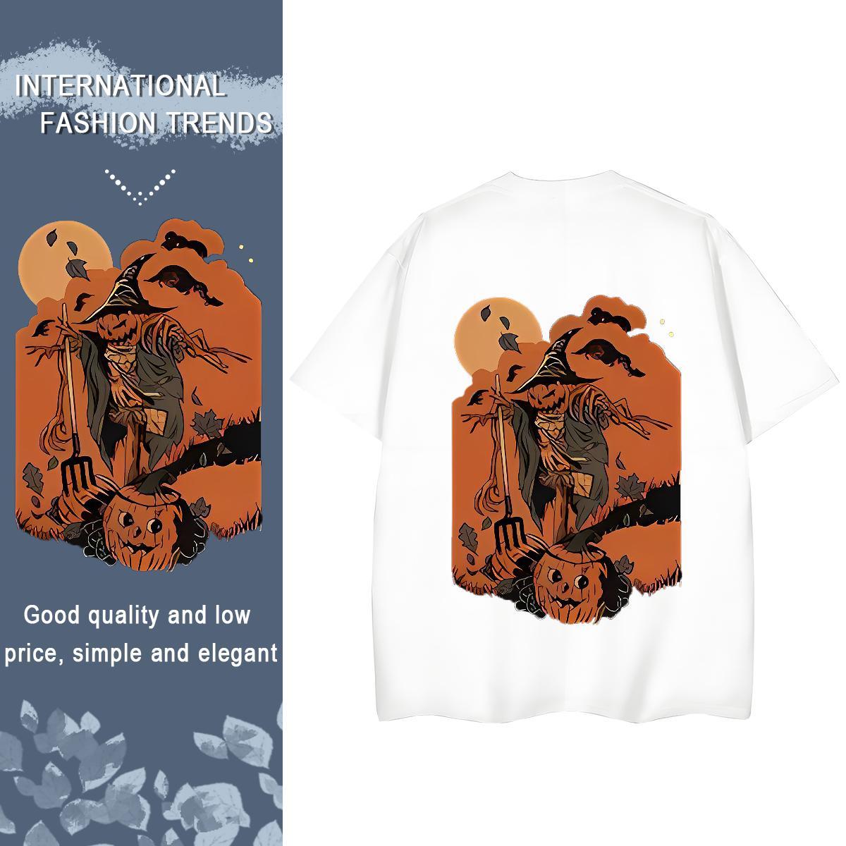 Stylist T Shirts Women 230g 100% Cotton Crew Neck Outdoor skull Unisex Tshirts Female Graphic Clothes Shirt