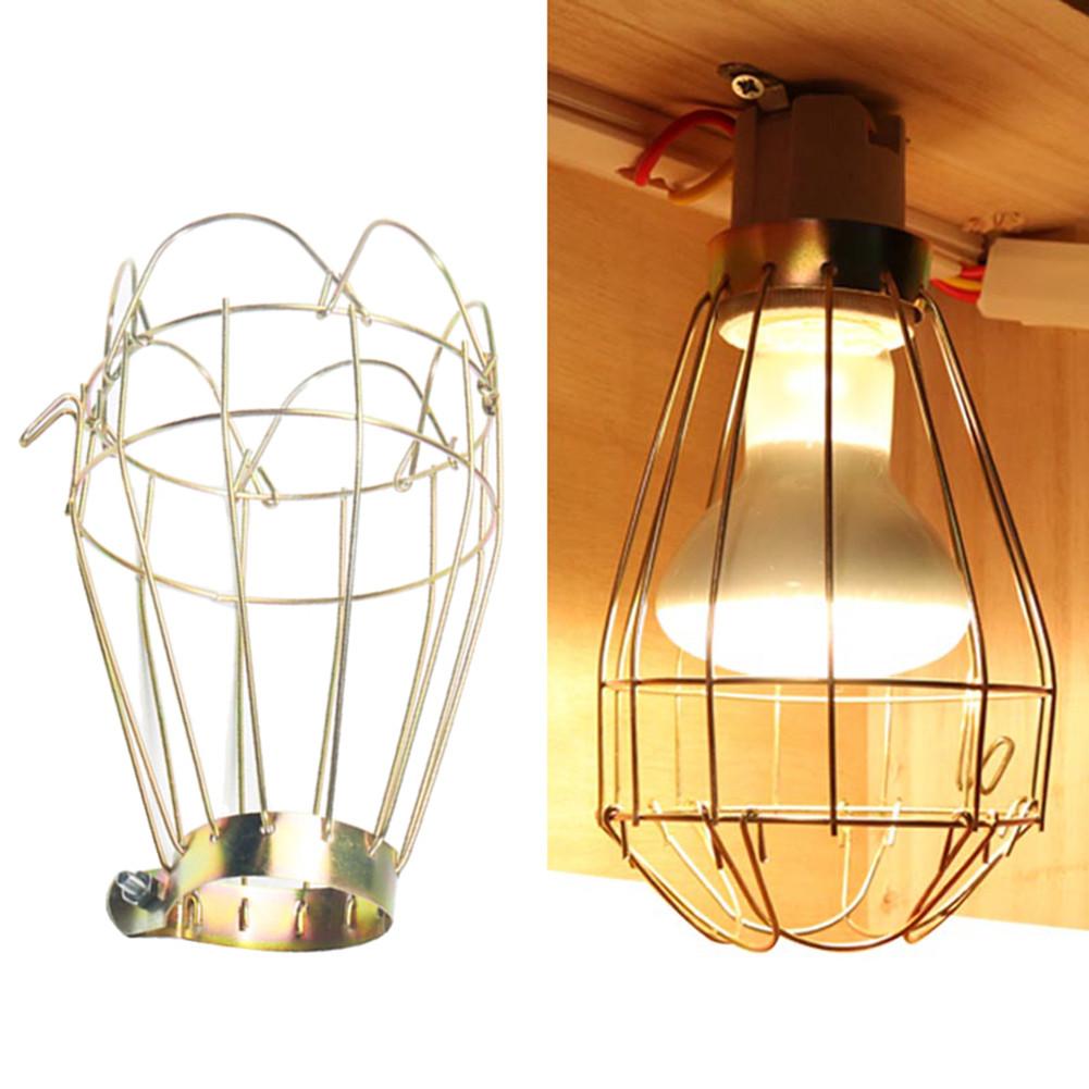 Turtle Breeding Box Ceramic Heating Lamp Bulb Anti-scalding Protective Lampshade Reptile Pet Heating Lamp Iron Safety Net Cover