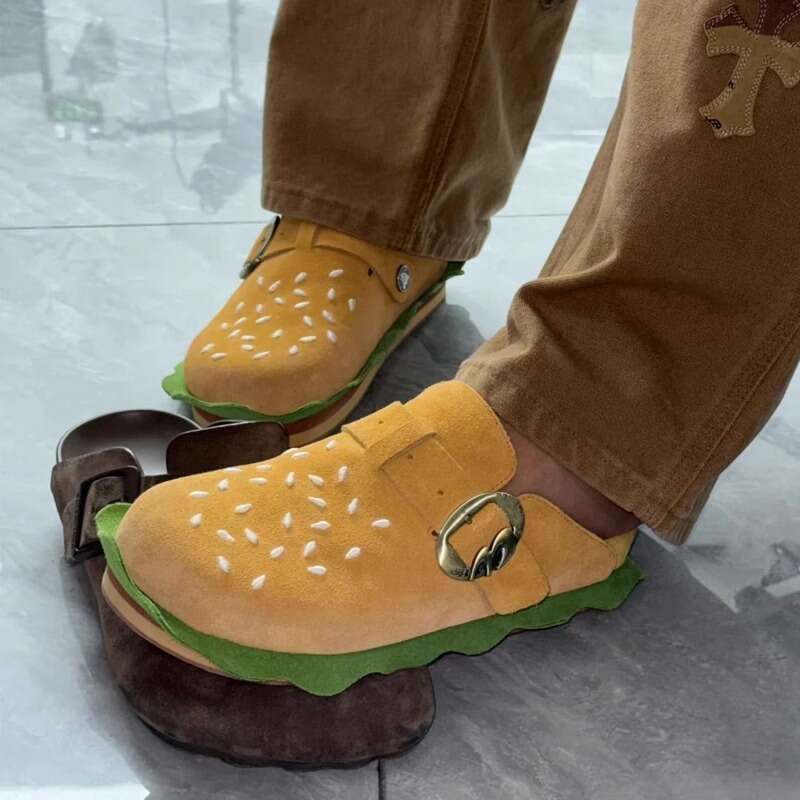 Autumn Women Slippers Funny Hamburger Shoes Platform Clogs Mules Outdoor Beach Sandals Female Casual Indoor Home Slides Loafers free shipping shoes
