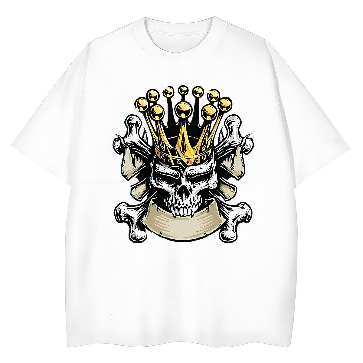 Factory Direct T-Shirts for Women 230g 100% Cotton Breathable Crew Neck Spring Summer crown Couples T Shirts 5A Custom Cartoon Tops Shirt