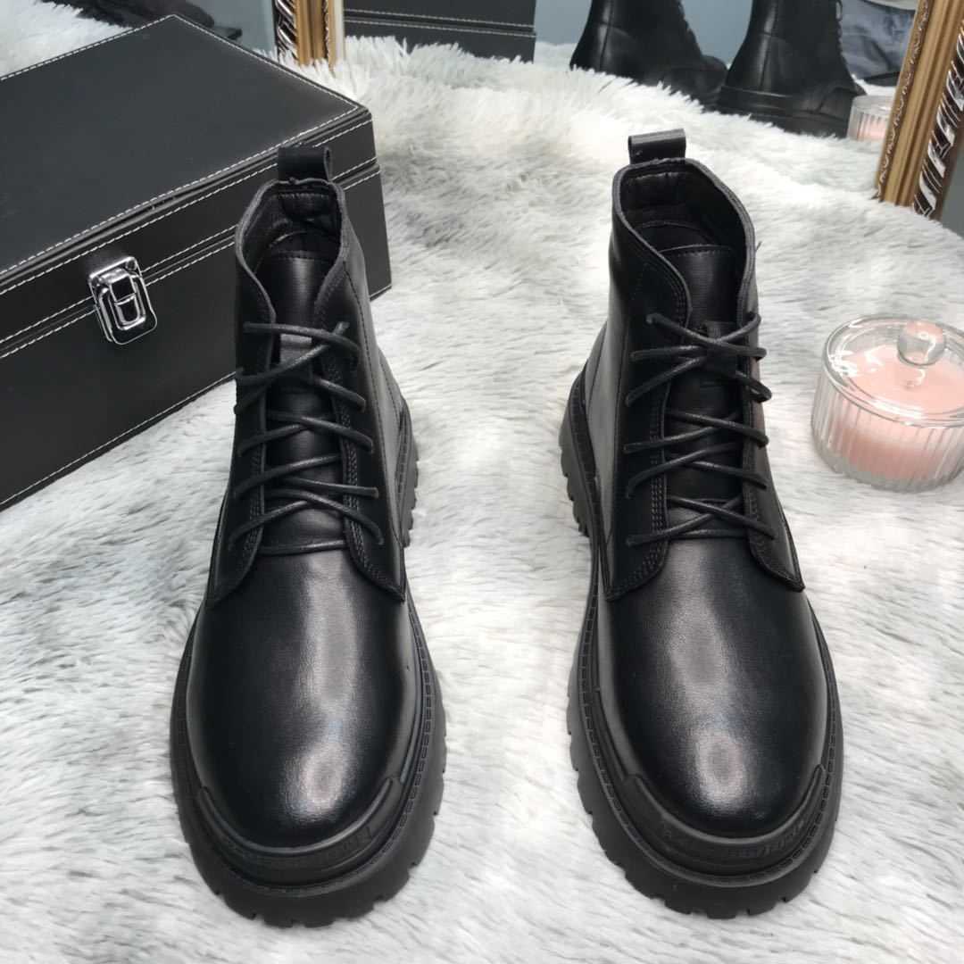 Martin Boots Mens British Style Workwear Ankle Boots High 6-hole Thick Sole Combat Training Boots Mens Autumn And Winter Boots Men Fashion Boots 24092