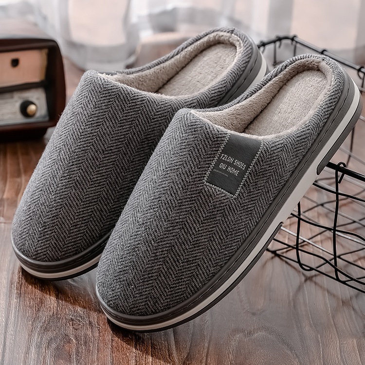 Men's and Women's Cotton House Shoes - Warm Winter Home Footwear with Anti-Skid Design Slippers