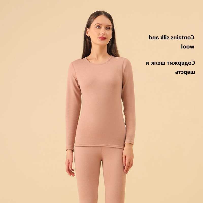 Women's Thermal Underwear Womens winter hot underwear winter clothing set womens wool hot underwear hot pants thick plus size Y241011MJIS
