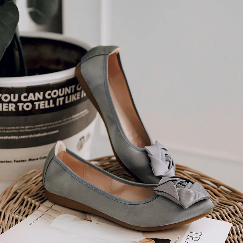 Plus Size 35-41 Women Shoes Spring Summer Flat Shoes Woman Comfortable Travel Work Shoes Ladies Fashion Loafers Fold Women Flats 241014