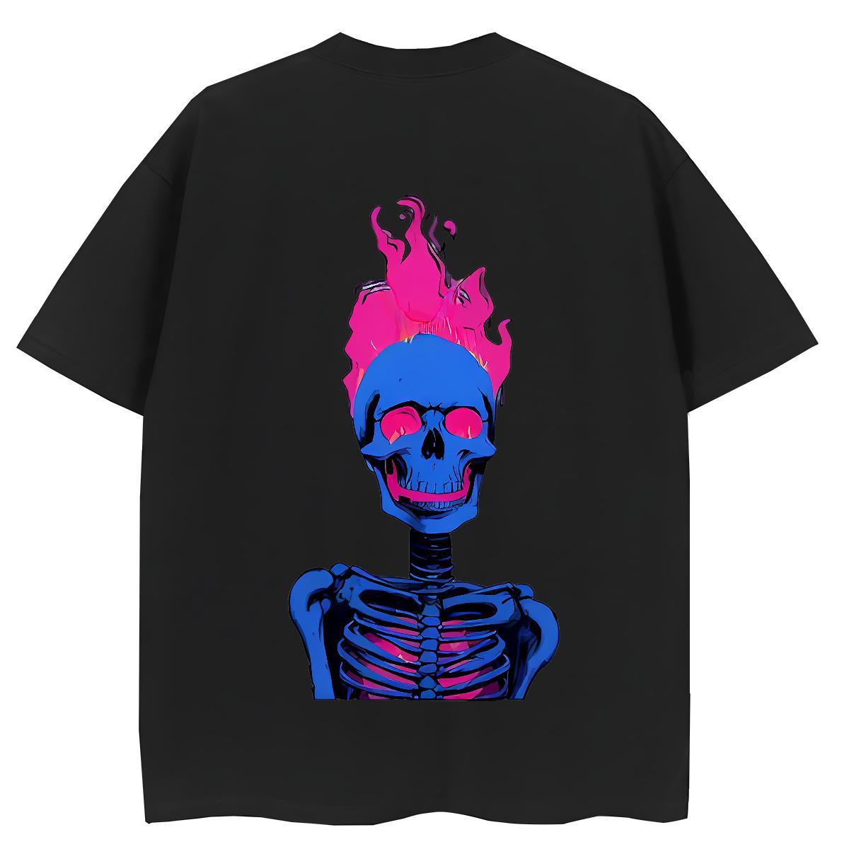 Designer Woman T Shirts 100% Cotton 230g Comfortable Street Wear skull Lady T shirt Nice Cartoon Anime Polos