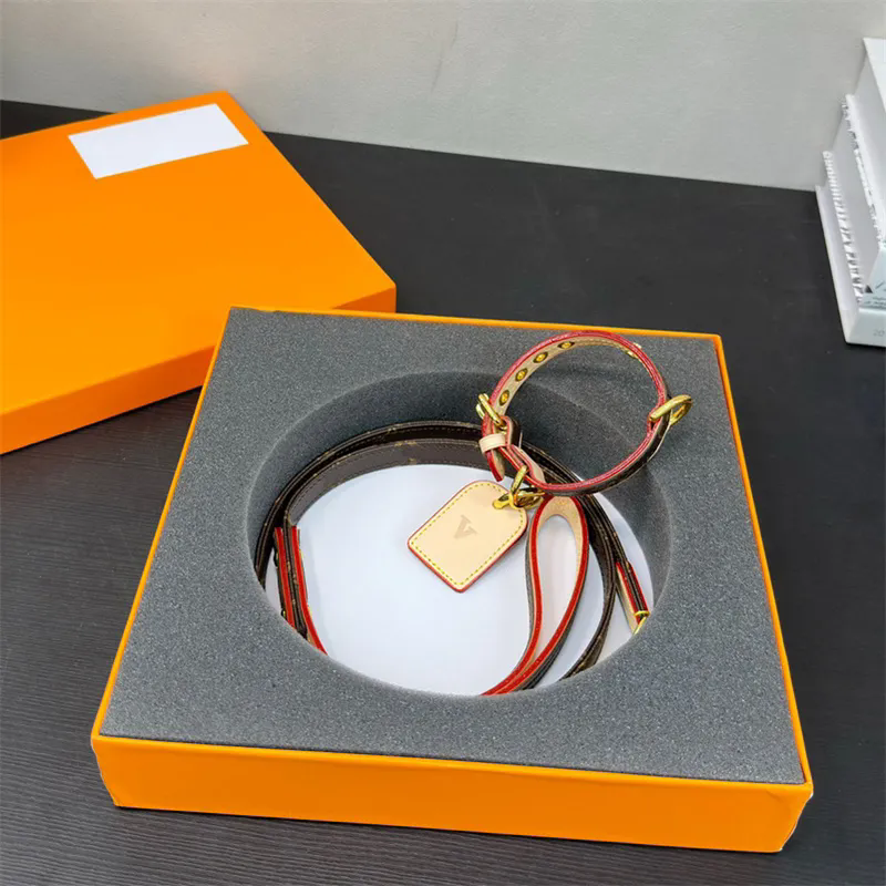 Designer Dog Collar Luxury Pet Traction Rope Fashionable Collars Brand Necklace Animal Necklet Pets Leash Dogs Choker With Box