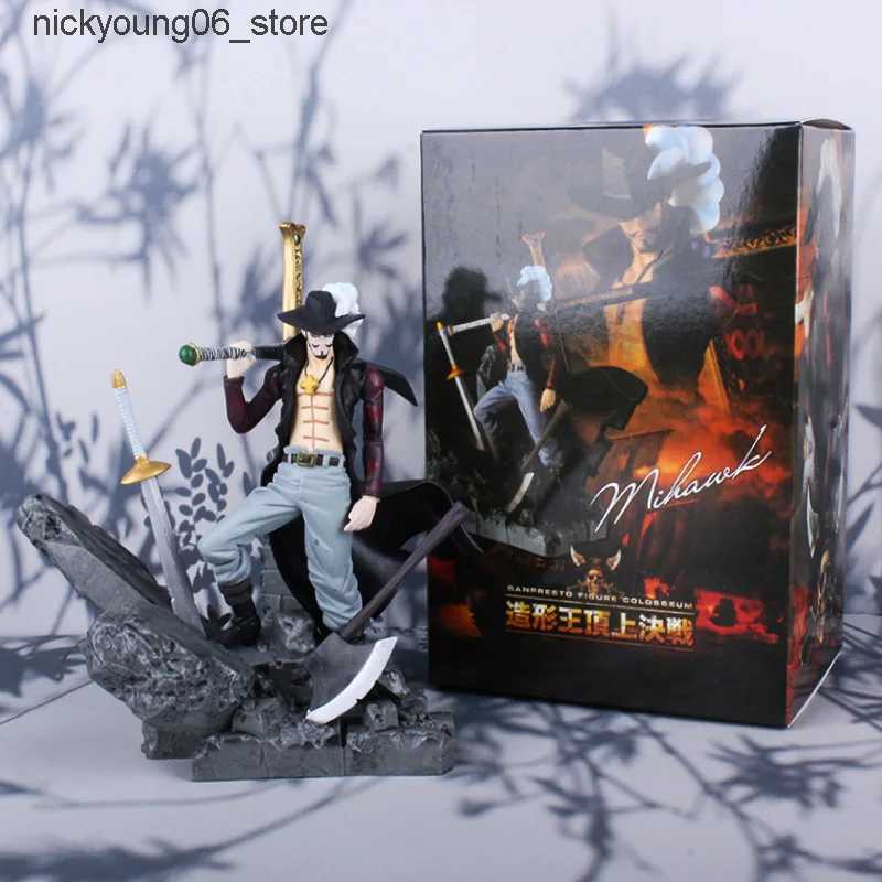 Action Toy Figures Anime One Piece 16CM Dracule Mihawk Figurine PVC Action Figure Collection GK Model Toy Kids Gift for Collectible Statue Ornament L2