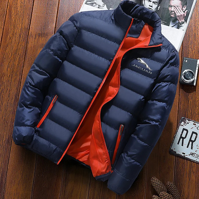 Winter Fashion Mens Zipper Frame Collar Cotton Jacket Casual Thick Warm Parka Hip Hop Street Slow Running Sports Jacket 241007