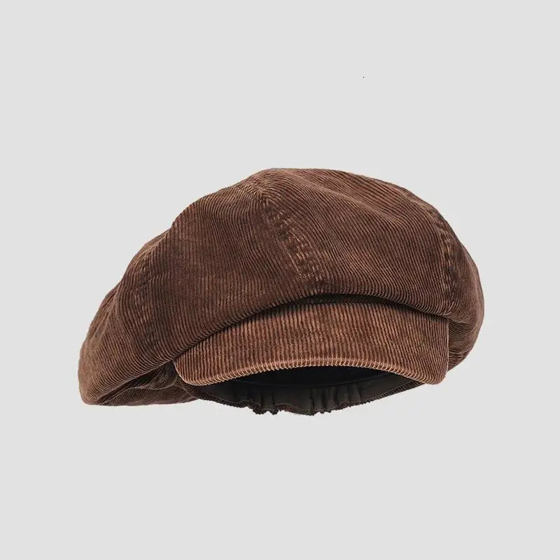 Retro sboy Caps Men Octagonal Hats Autumn British Women Painters Caps Fashion Corduroy Berets Gorras Casual Baseball Hat 241009