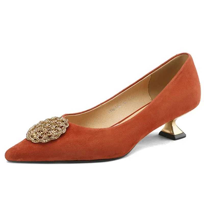 2024 summer new comfortable womens pointy shallow mouth casual high heelsLX241014