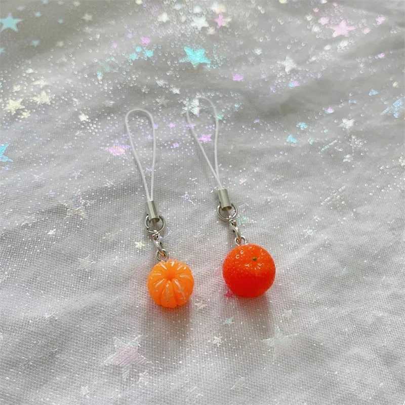 Cute Mini Oranges Fruit Meat - Pastry Phone Charm - Bags and Electronic Keychains - Creative Food Keychain Accessories Y241014