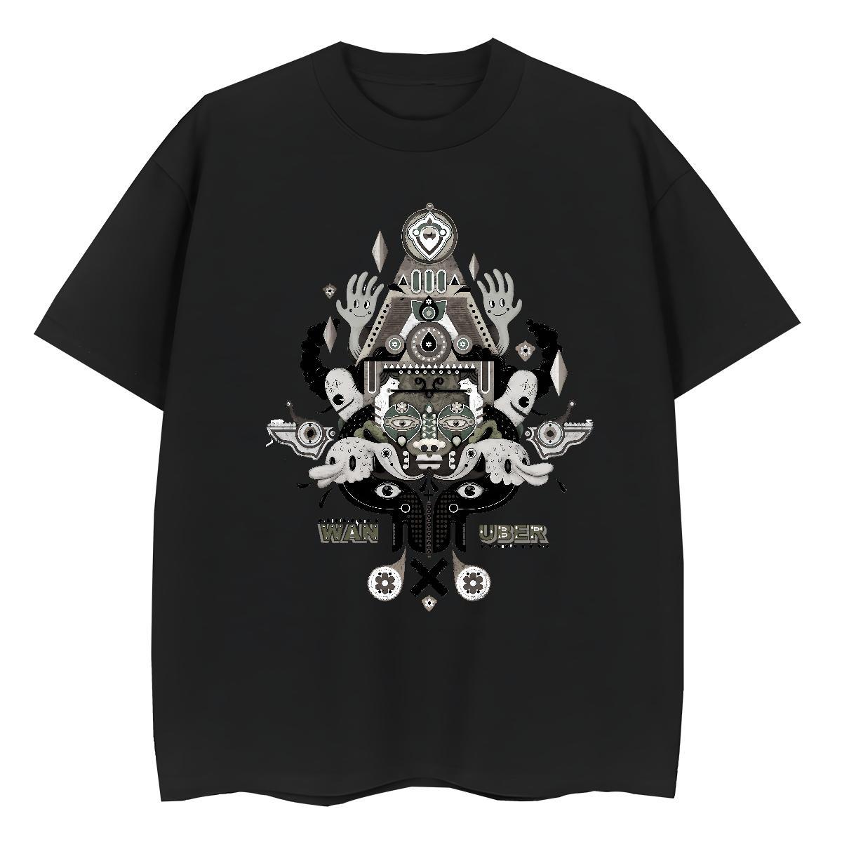 DIY Women T Shirts 230g Pure Cotton O Neck Short Sleeves Casual Sport eye of the devil Womens Tshirts Loose fit DIY Anime Wear