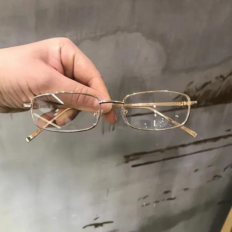 Vintage Glasses Metal Frame Half Without Lens Girl Party Decoration Pography Y2K Monturas De Lentes Mujer 241014