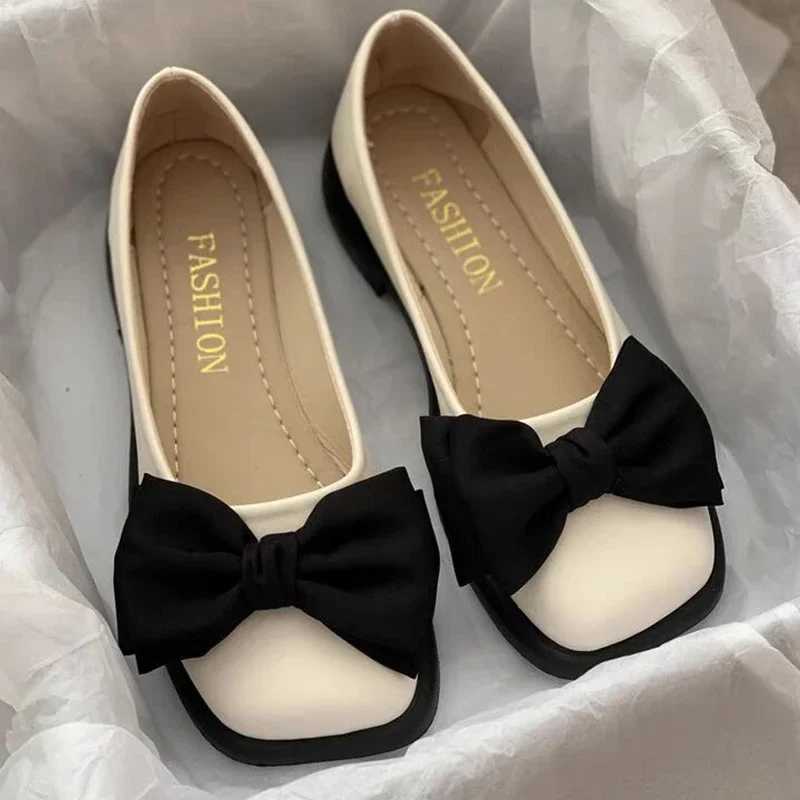 Women Bow Mary Janes Shoes Casual High Heels Shoes New Square Toe Sandals Fashion Lolita Shoes Loafers Walking Zapatos MujerLX241014