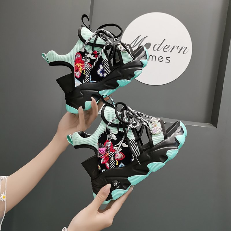Summer Women Platform Sandals Chunky Wedges Shoes For Woman 2023 Designers Brand Sports Casual Fashion 8cm High Gladiator Sandal