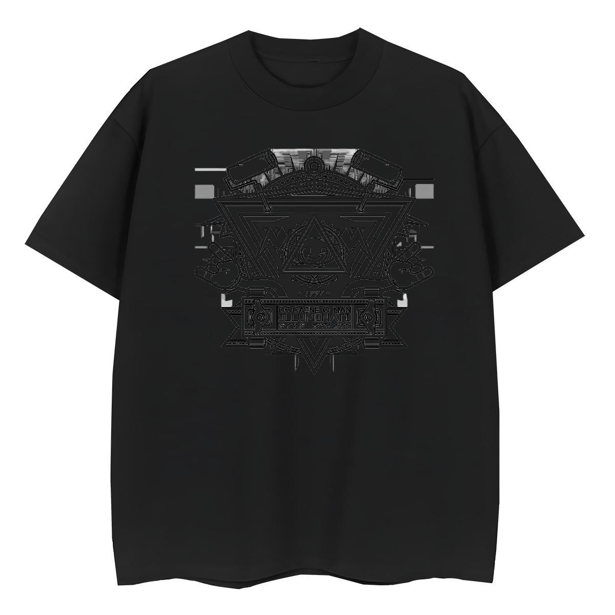 Stylist Women T Shirts 230g Pure Cotton Short Sleeve O-Neck Casual eye of the devil Unisex Tshirts Brand Cartoon Print Tees Shirts